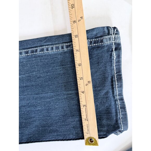 Cowgirl Tuff Co. Womens Bootcut Jeans W28 L33 Edgy Style Stretch Dark Wash Blue - Picture 13 of 14